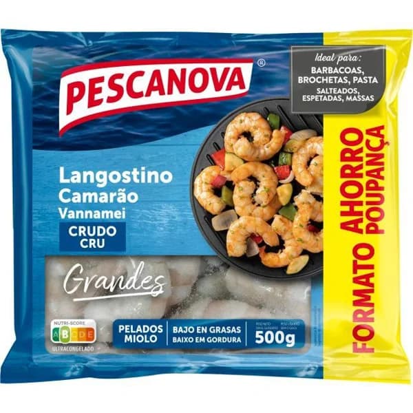 Langostino pelado 24/40 PESCANOVA, bolsa 500 g - 0.5 kg - Imagen del producto en Findit
