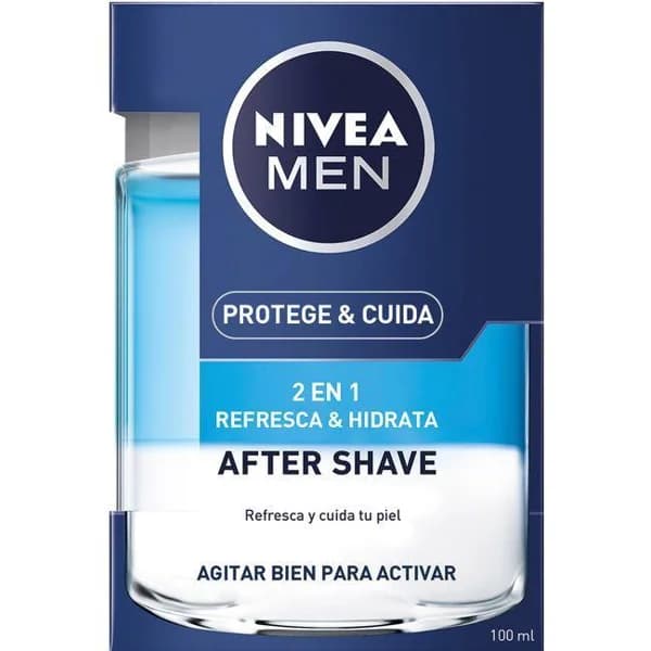 Loción after shave 2en1 NIVEA Men Protege&Cuida, frasco 100 ml - 1 ud - Imagen del producto en Findit