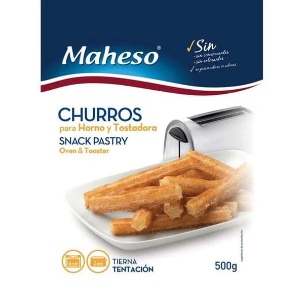 Churros fritos MAHESO, bolsa 500 g - 0.5 kg - Imagen del producto en Findit