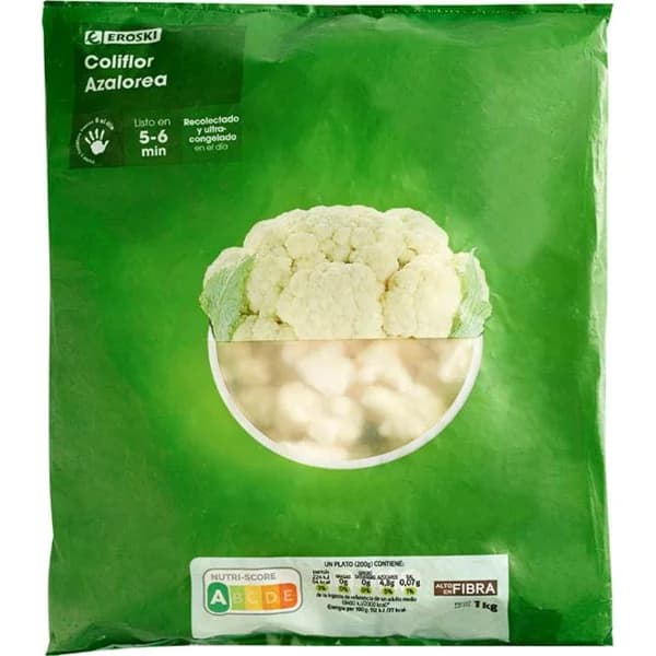Coliflor EROSKI, bolsa 1 kg - 1 kg - Imagen del producto en Findit