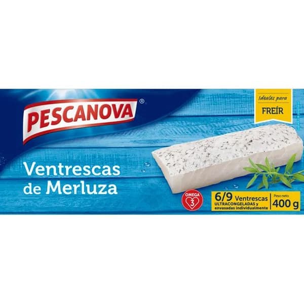 Ventrescas de merluza PESCANOVA, caja 400 g - 0.4 kg - Imagen del producto en Findit