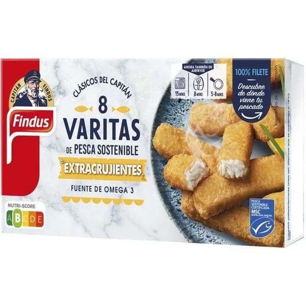 Varitas extracrujientes MSC FINDUS, caja 224 g - 1 ud - Imagen del producto en Findit