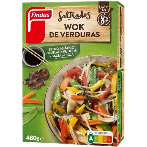 Wok de verduras FINDUS, caja 480 g - 1 ud - Imagen del producto en Findit