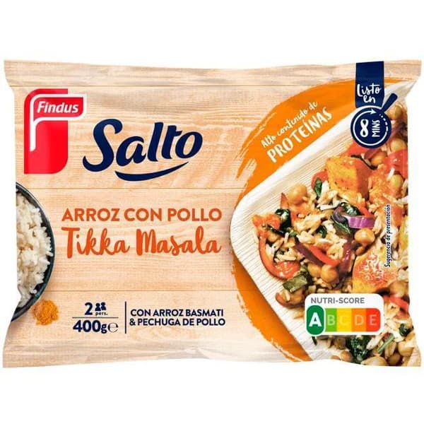 Arroz con pollo tikka masala FINDUS, bolsa 400 g - 0.4 kg - Imagen del producto en Findit
