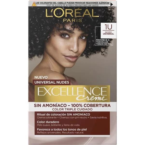 Coloración 1U negro universal nudes EXCELLENCE CREME, caja 1 ud - 1 ud - Imagen del producto en Findit