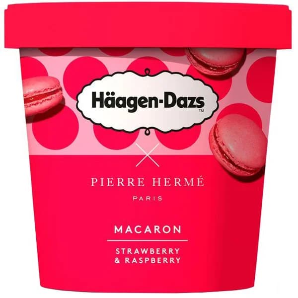 Helado macaron strawberry HAAGEN DAZS, tarrina 420 ml - 0.42 l - Imagen del producto en Findit