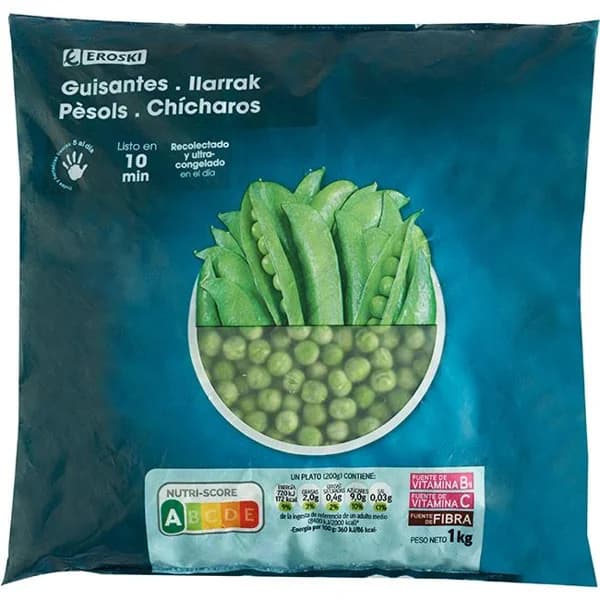 Guisante EROSKI, bolsa 1 kg - 1 kg - Imagen del producto en Findit