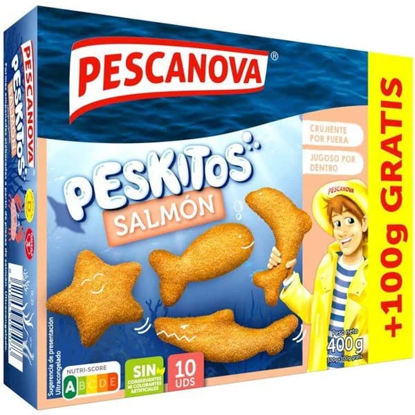 Peskitos de salmón PESCANOVA, caja 400 g - 0.4 kg - Imagen del producto en Findit