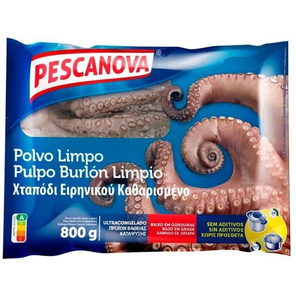 Pulpo limpio PESCANOVA, bolsa 800 g - 0.8 kg - Imagen del producto en Findit