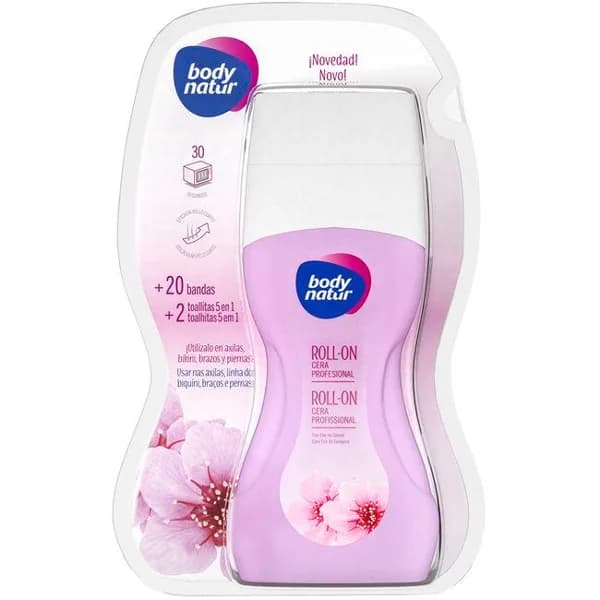 Cera profesional flor de cerezo BODY NATUR, roll on 100 ml - 1 ud - Imagen del producto en Findit