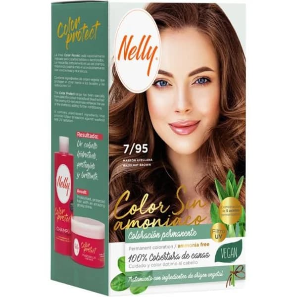 Tinte sin amoniaco 7/95 avellana NELLY, caja 1 ud - 1 ud - Imagen del producto en Findit