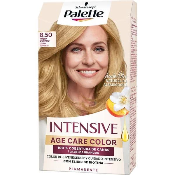 Tinte 8.50 rubio dorado agecare PALETTE INTENSIVE, pack 1 ud - 1 ud - Imagen del producto en Findit