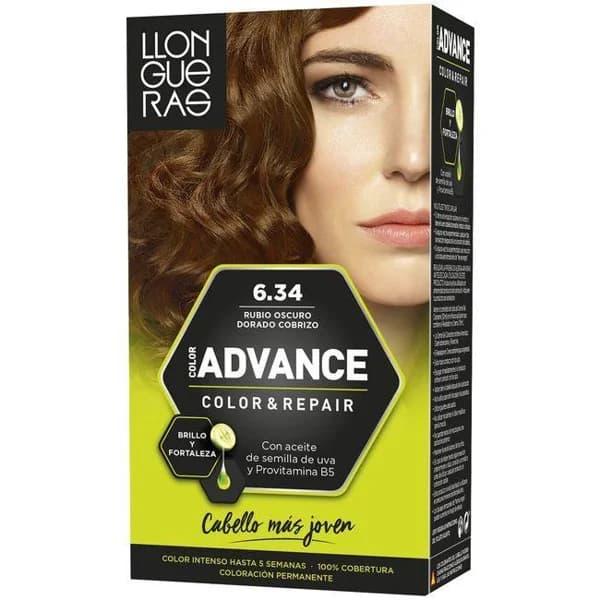 Color Advance 6.34 rubio oscuro dorado LLONGUERAS, pack 1 unid. - 1 ud - Imagen del producto en Findit