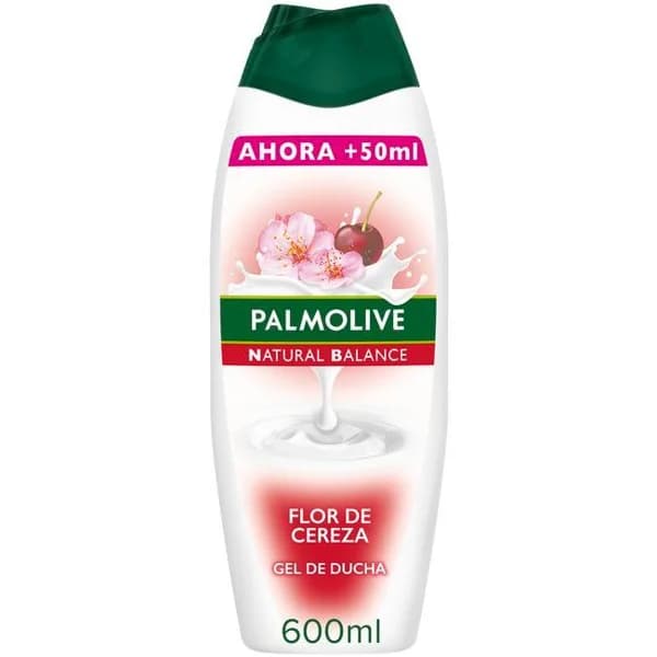 Gel de ducha flor cereza PALMOLIVE NATURAL BALANCE, bote 600 ml - 0.6 l - Imagen del producto en Findit