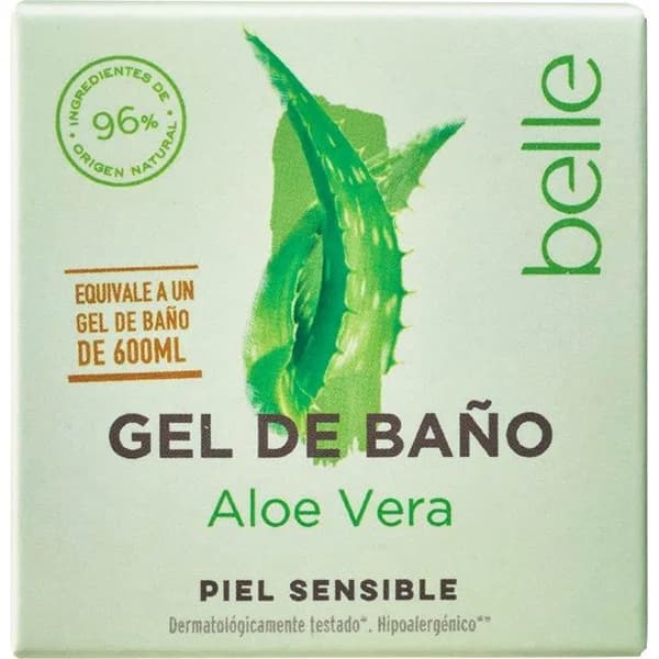 Gel de baño sólido de aloe vera BELLE, pastilla 50 g - 0.05 kg - Imagen del producto en Findit
