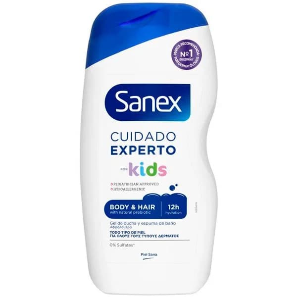 Gel de ducha cuidado exp kids SANEX, bote 475 ml - 0.48 l - Imagen del producto en Findit