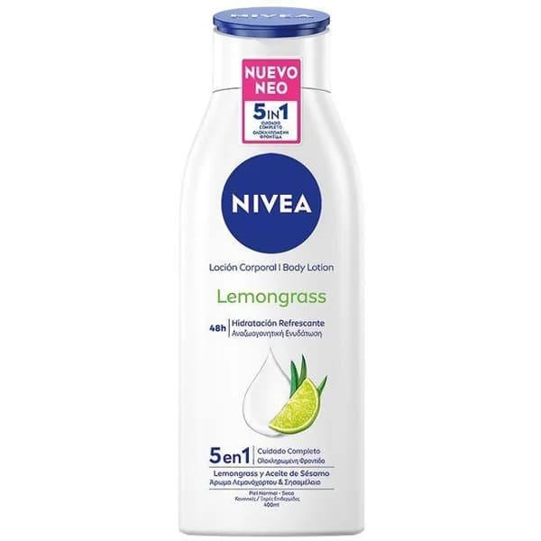 Loción corporal lemongrass NIVEA, bote 400 ml - 1 ud - Imagen del producto en Findit