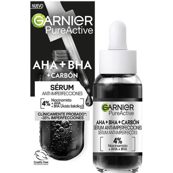 Serum anti-imperfeciones aha+bha+carbón PUREACTIVE, gotero 30 ml - 0.03 l - Imagen del producto en Findit