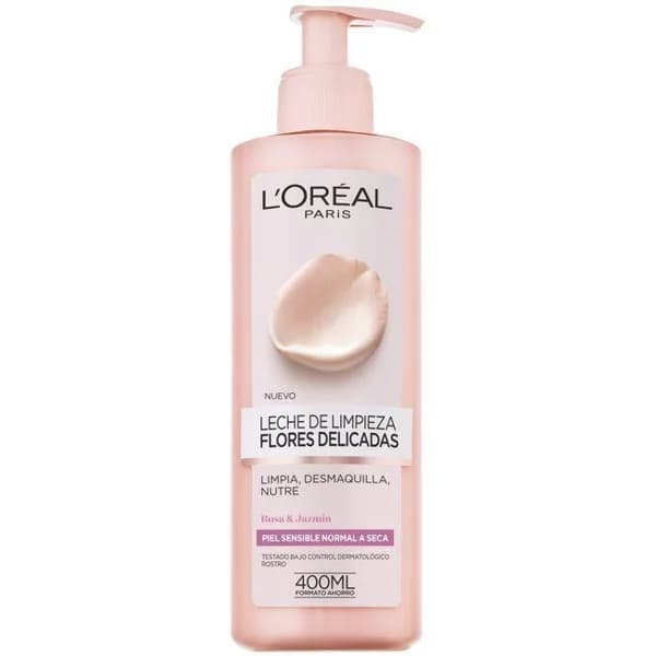 Leche pieles sensibles Flowers L`OREAL, dosificador 400 ml - 0.4 l - Imagen del producto en Findit