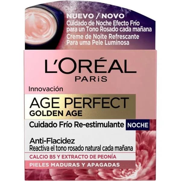 Crema facial de noche golden age L`OREAL, tarro 50 ml - 0.05 l - Imagen del producto en Findit