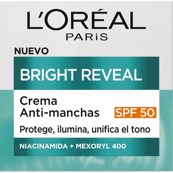 Crema anti manchas bright reveal SPF50 L¿OREAL, tarro 50 ml - 0.05 l - Imagen del producto en Findit