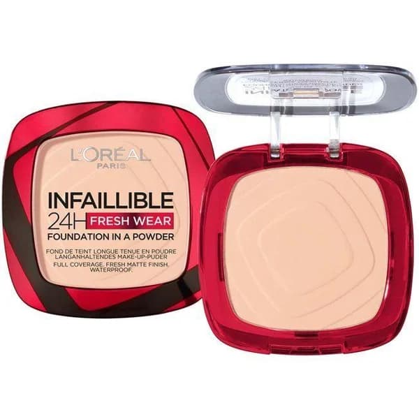 Maquillaje en polvo fresh wear infaill. 180 L`OREAL, pack 1 ud - 1 ud - Imagen del producto en Findit