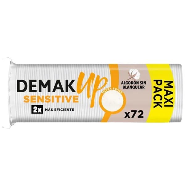 Discos desmaquillantes piel sensible DEMAK`UP, paquete 72 uds - 72 ud - Imagen del producto en Findit