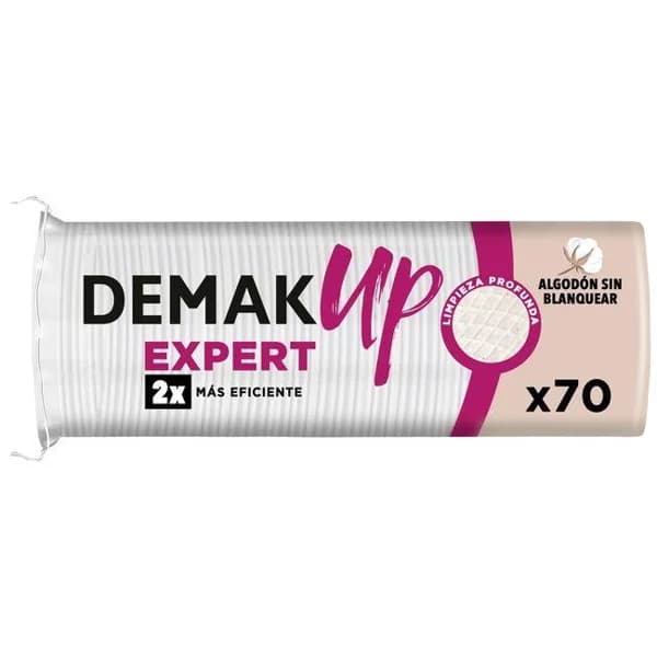 Discos desmaquillantes redondos expert DEMAK'UP, paquete 70 uds. - 1 ud - Imagen del producto en Findit