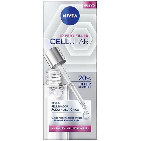 Serum rellenador hialurónico NIVEA EXPERT FILLER, gotero 30 ml - 1 ud - Imagen del producto en Findit
