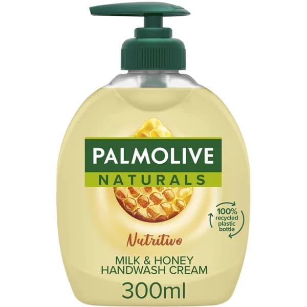 Jabón de manos leche-miel PALMOLIVE, dosificador 300 ml - 0.3 l - Imagen del producto en Findit