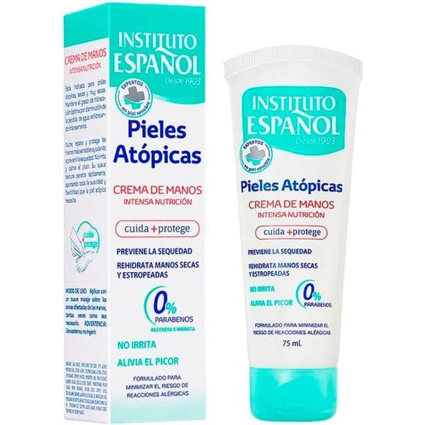Crema de manos pieles atópicas INSTITUTO ESPAÑOL, tubo 75 ml - 0.08 l - Imagen del producto en Findit