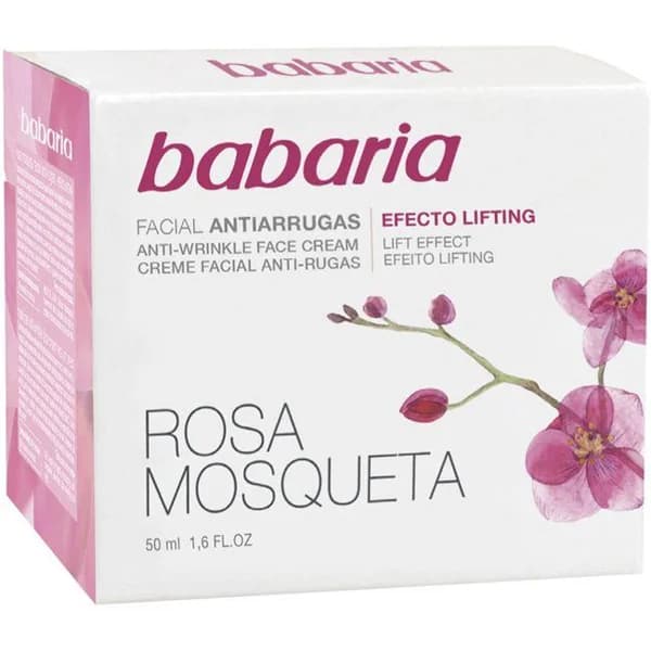 Crema rosa mosqueta antiarrugas BABARIA, tarro 50 ml - 1 ud - Imagen del producto en Findit
