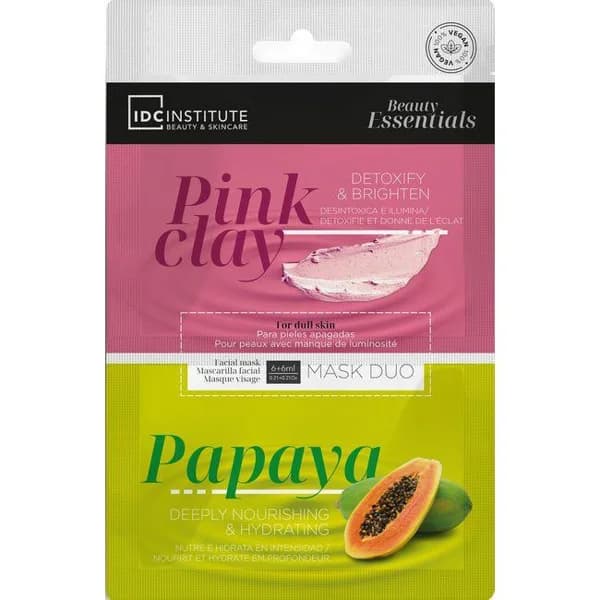Mascarilla facial pink clay & papaya IDC, pack 1 ud - 1 ud - Imagen del producto en Findit