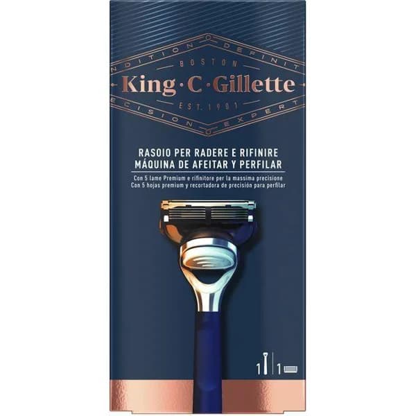 Máquina de afeitar y perfilar KING C GILLETTE, pack 1 ud. - 1 ud - Imagen del producto en Findit