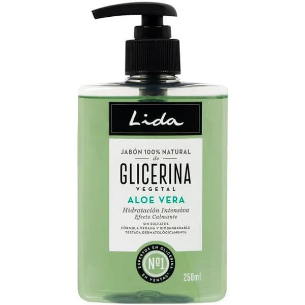 Jabón líquido glicerina-aloe LIDA, bote 250 ml - 0.25 l - Imagen del producto en Findit