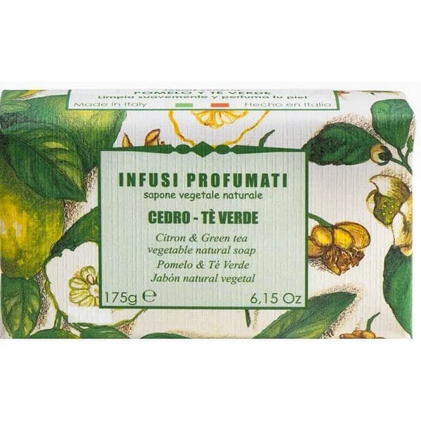 Jabón de manos cedro y té verde ITERITALIA, pastilla 175 g - 0.18 kg - Imagen del producto en Findit
