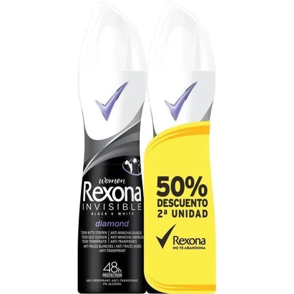 Desodorante para mujer Apa Diamond spray REXONA, pack 2x200 ml - 1 ud - Imagen del producto en Findit