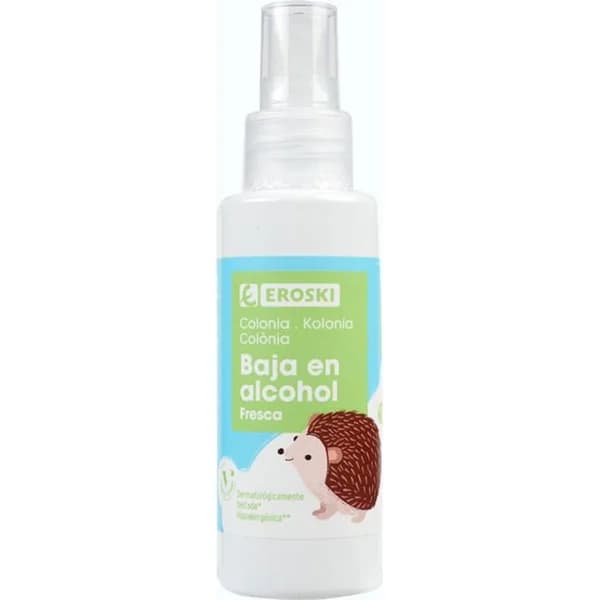 Colonia bebe baja en alcohol EROSKI, spray 100 ml - 0.1 l - Imagen del producto en Findit