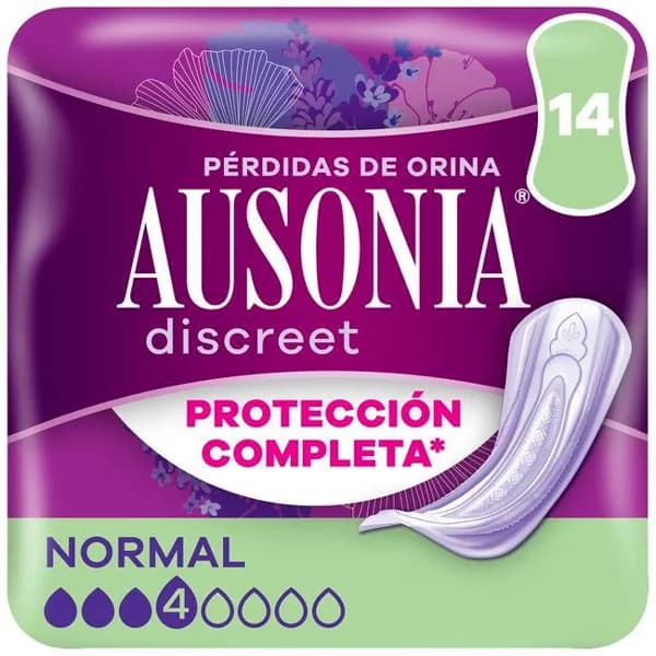 Compresa normal AUSONIA DISCREET, paquete 14 uds - 14 ud - Imagen del producto en Findit