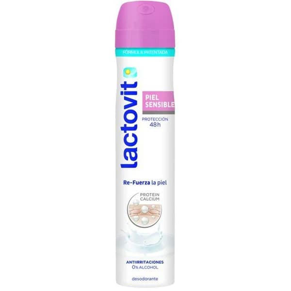 Desodorante piel sensible LACTOVIT, spray 200 ml - 1 ud - Imagen del producto en Findit