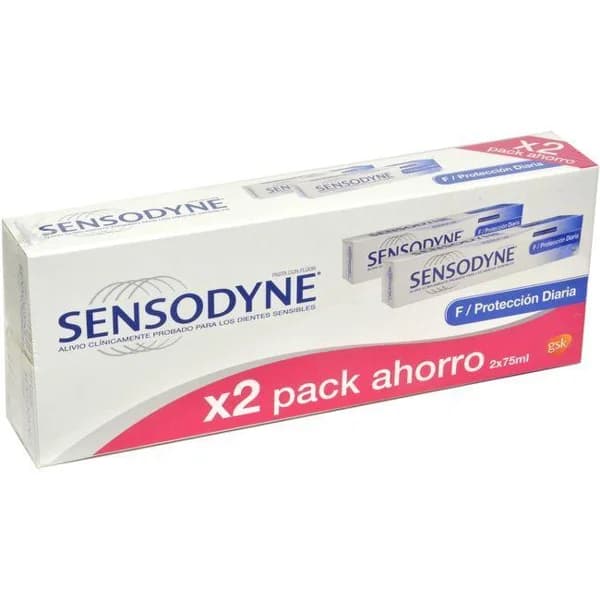 Dentífrico protección diaria SENSODYNE, pack 2x75 ml - 1 ud - Imagen del producto en Findit