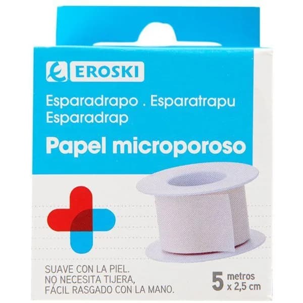 Esparadrapo microporoso EROSKI, pack 1 ud - 1 ud - Imagen del producto en Findit
