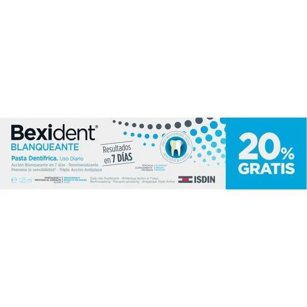 Dentífrico blanqueante BEXIDENT, tubo 125 ml - 0.12 l - Imagen del producto en Findit