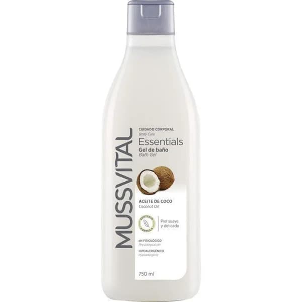 Gel de baño de coco MUSSVITAL Essentials, bote 750 ml - 0.75 l - Imagen del producto en Findit