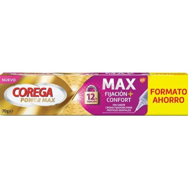 Crema fijadora protesis max fijacion+confort COREGA, tubo 70 g - 0.07 kg - Imagen del producto en Findit