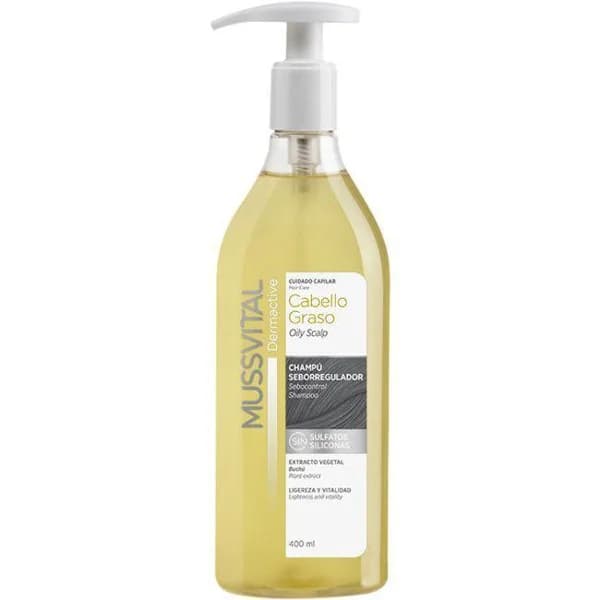 Champú seboregulador cabello graso MUSSVITAL, dosificador 400 ml - 0.4 l - Imagen del producto en Findit
