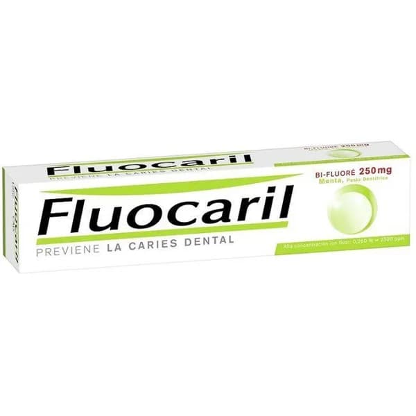 Pasta dentífrica menta bi-fluoré FLUOCARIL, tubo 125 ml - 1 ud - Imagen del producto en Findit