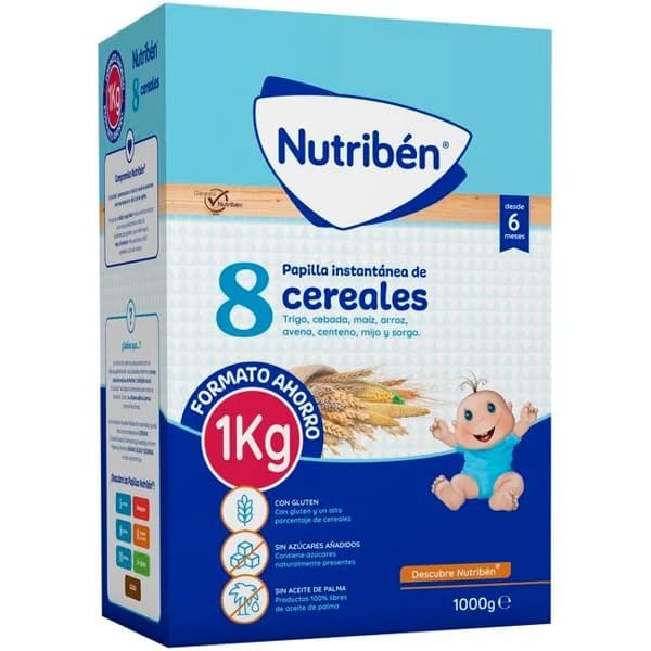 Papilla 8 cereales NUTRIBEN, caja 1 kg - 1 kg - Imagen del producto en Findit