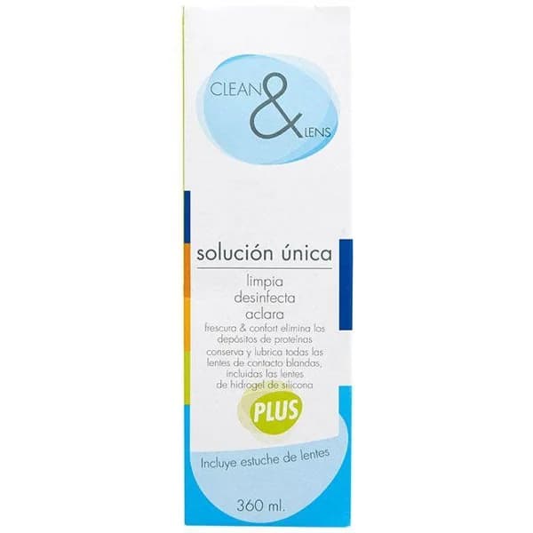 Solución única plus para lentillas CLEAN&LENS, bote 360 ml - 0.36 l - Imagen del producto en Findit
