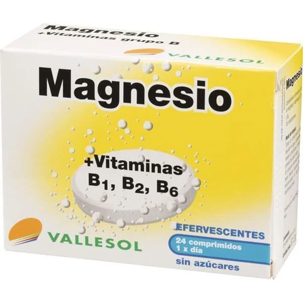 Complemento magnesio+vitaminas B VALLESOL, caja 24 comprimidos - 24 ud - Imagen del producto en Findit